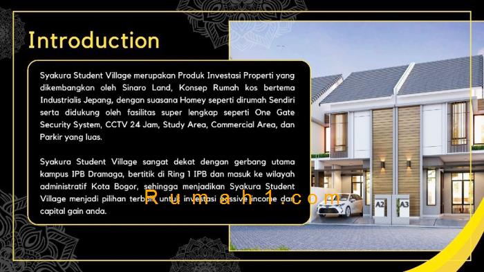 Foto Rumah dijual di Syakura Student Village, Rumah Id: 6005