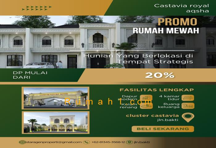 Foto Rumah dijual di Castavia Royale Aqsha, Rumah Id: 7380