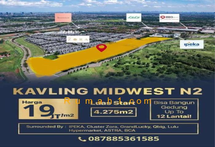 Foto Tanah dijual di Kavling Midwest N2, Tanah Id: 7523