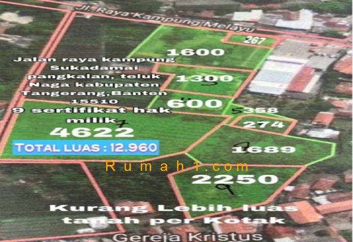 Foto Tanah dijual di Kampung Melayu Timur, Teluknaga, Tanah Id: 8166